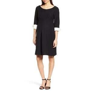 Isabella Oliver Rosa Maternity Dress Black White Knee Length US 6 2